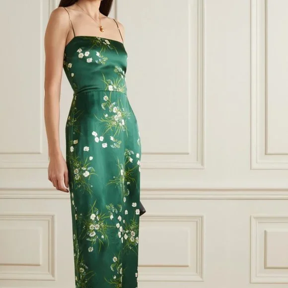 Reformation Frankie Silk Dress in Benua